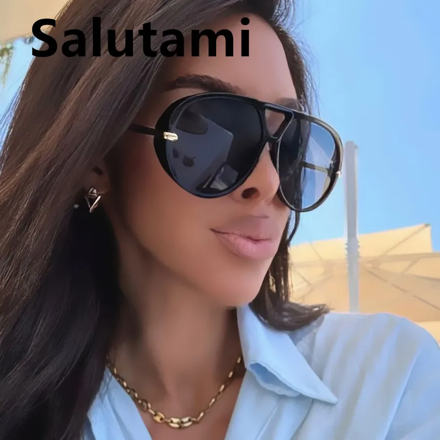vintage oversized oval ally sunglasses women new fashion brand gradient elegant sun glasses ladies trendy sexy shades uv400