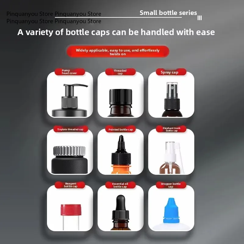 Semi-automatic Customized Capping Machine  Sauce Glass Laundry Liquid Bottles Small Desktop Model 72x45x52 37kg
