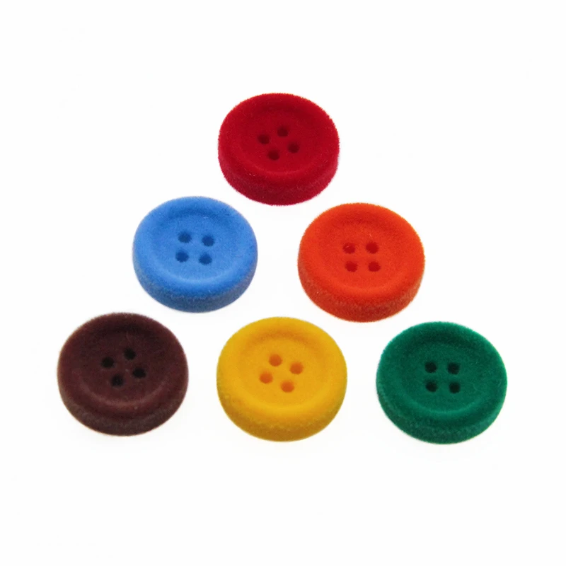 2pcs/pack resin flocking colored button windbreaker woolen button thickened sweater knitted cardigan decorative accessories