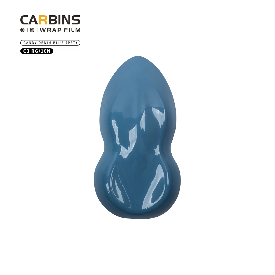 สติ๊กเกอร์ติดรถยนต์ Carbins 1.52*18 เมตร ลาย PET สีฟ้าเดนิม สำหรับตกแต่งรถยนต์