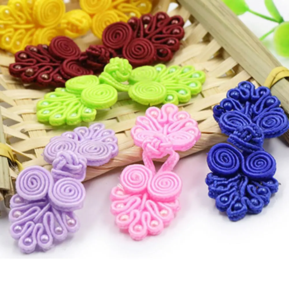 

Decor Han Buckle Costume Button Closure Fasteners 5Pcs Sewing Cheongsam Chinese Knot Frog Pankou Handmade for Tang Suit