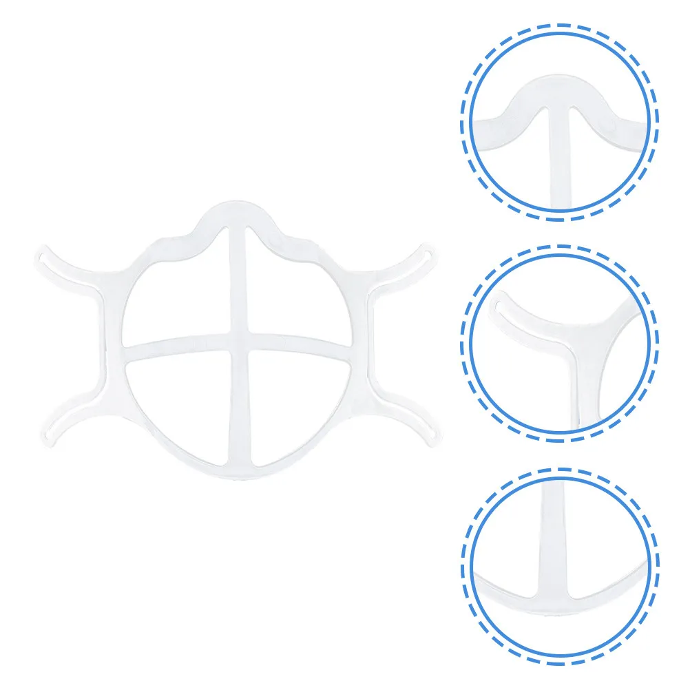 

5Pcs Mask Inner Bracket Silicone Comfortable Breathable 3D Mask Support Frame Reusable Safe Non-Stuffy Airflow Insert