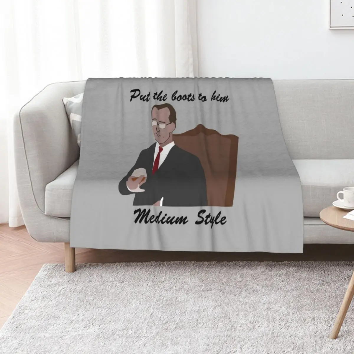 Put the Boots to him, Medium Style Throw Blanket sofa bed Designers Summer Luxury Throw Soft Big Moving Blankets