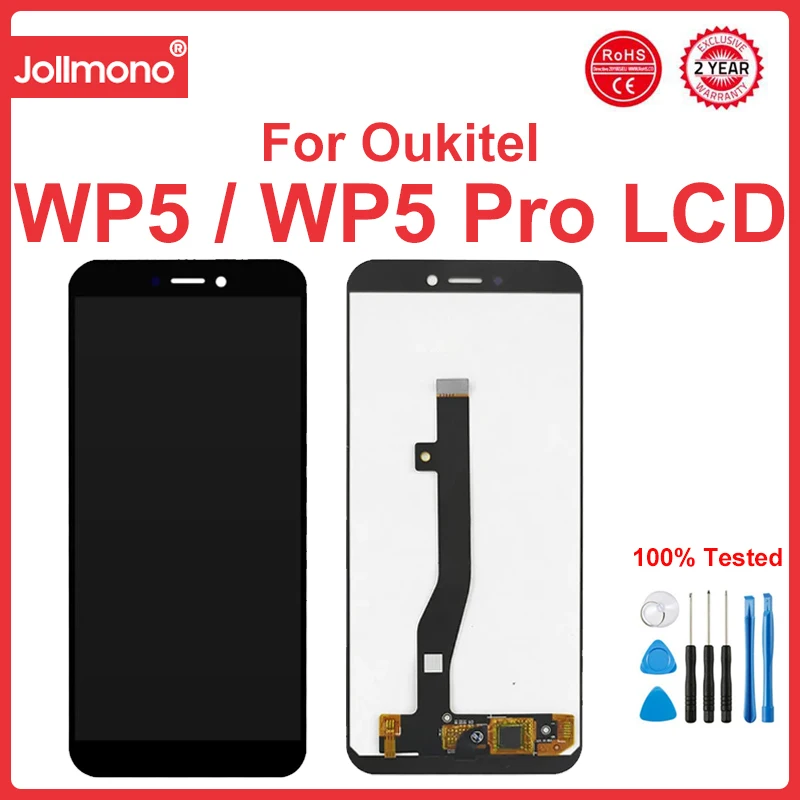 

5.5 inch Oukitel WP5 LCD Display and Touch Screen Digitizer Assembly Replacement for Oukitel wp5 pro Phone lcd +Tools