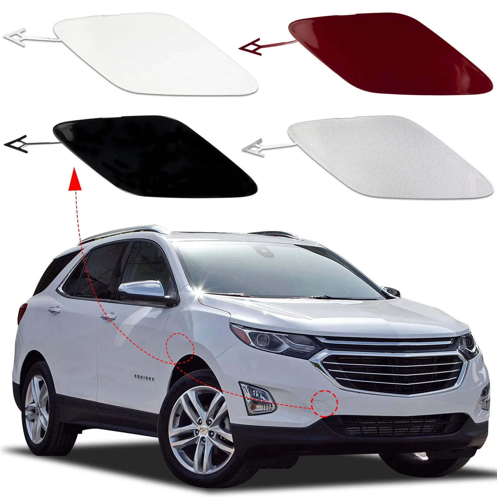 

Front Bumper Tow Hook Cover Cap Eye For Chevrolet Chevy Equinox 2018 2019 2020 2021 Trailer Cover Cap 84431746 GM1029126