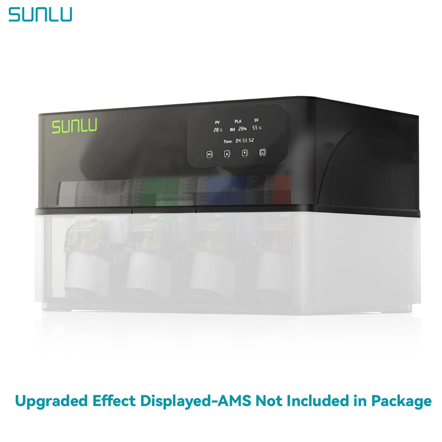 

SUNLU AMS Нагреватель 3D-сушилка накаливания обеспечивает одновременную печать и сушилку. Простая установка. Совместимость с Bambu Lab AMS Gen 1.