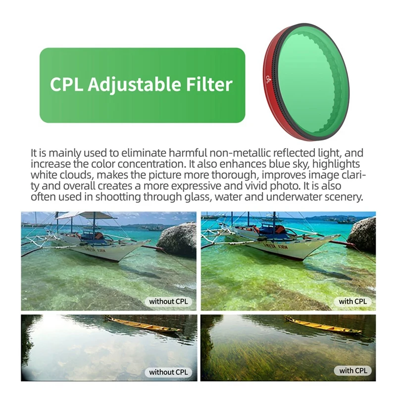 Lens Filter Set For DJI OSMO Action 5 Pro/4/3 MCUV CPL ND8 Adjustable Filters Action Camera Accessories