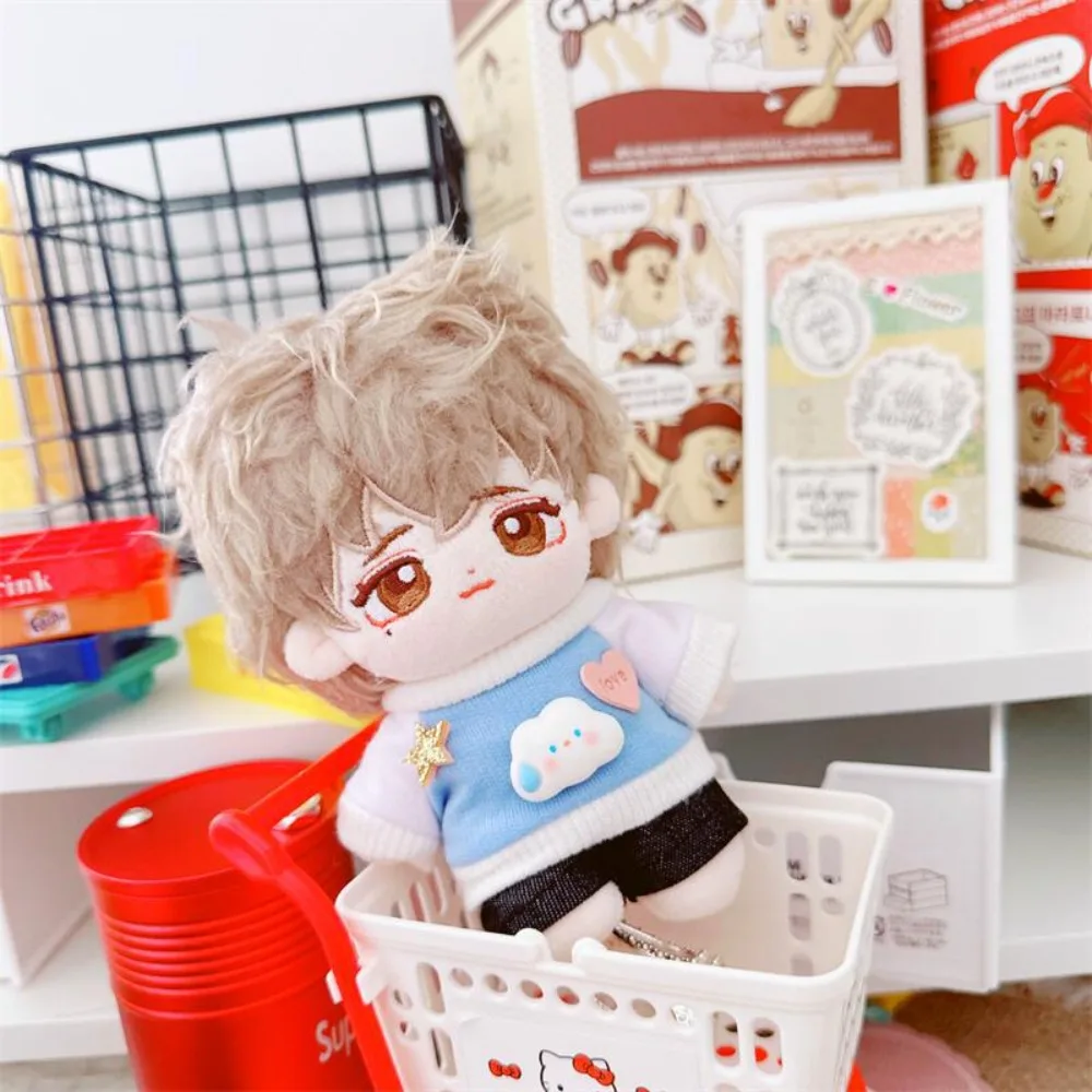 ぬいぐるみぬいぐるみ 10 センチメートル人形服 Tシャツパーカーピンク Tシャツパンツセットかわいい漫画無属性人形服ままごと