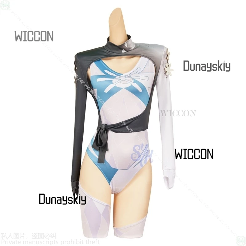 Sexy Women Cosplay Luna Snow Costume Summer Bikini Hollowed Out Jumpsuit Kawaii Jirai Kei Night Club Lovely Lingeries Halloween