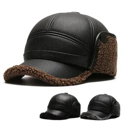 Men's Outdoor Cold Warm Baseball Cap Old Man Ear Protection Duck Tongue Cap Padded Back To The Cap Cycling Cap Winter Cotton Hat