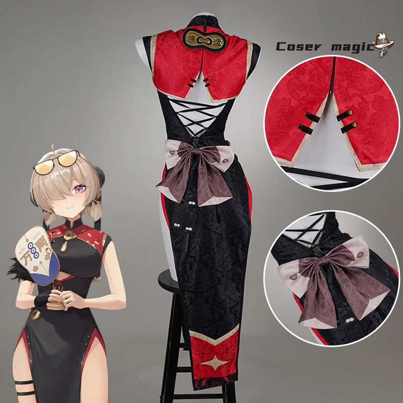 

Zenless Zone Zero Sweety Cosplay Costume Cheongsam Uniform Sunglasses Yum Cha Sin Festival Halloween Party for Women Girls