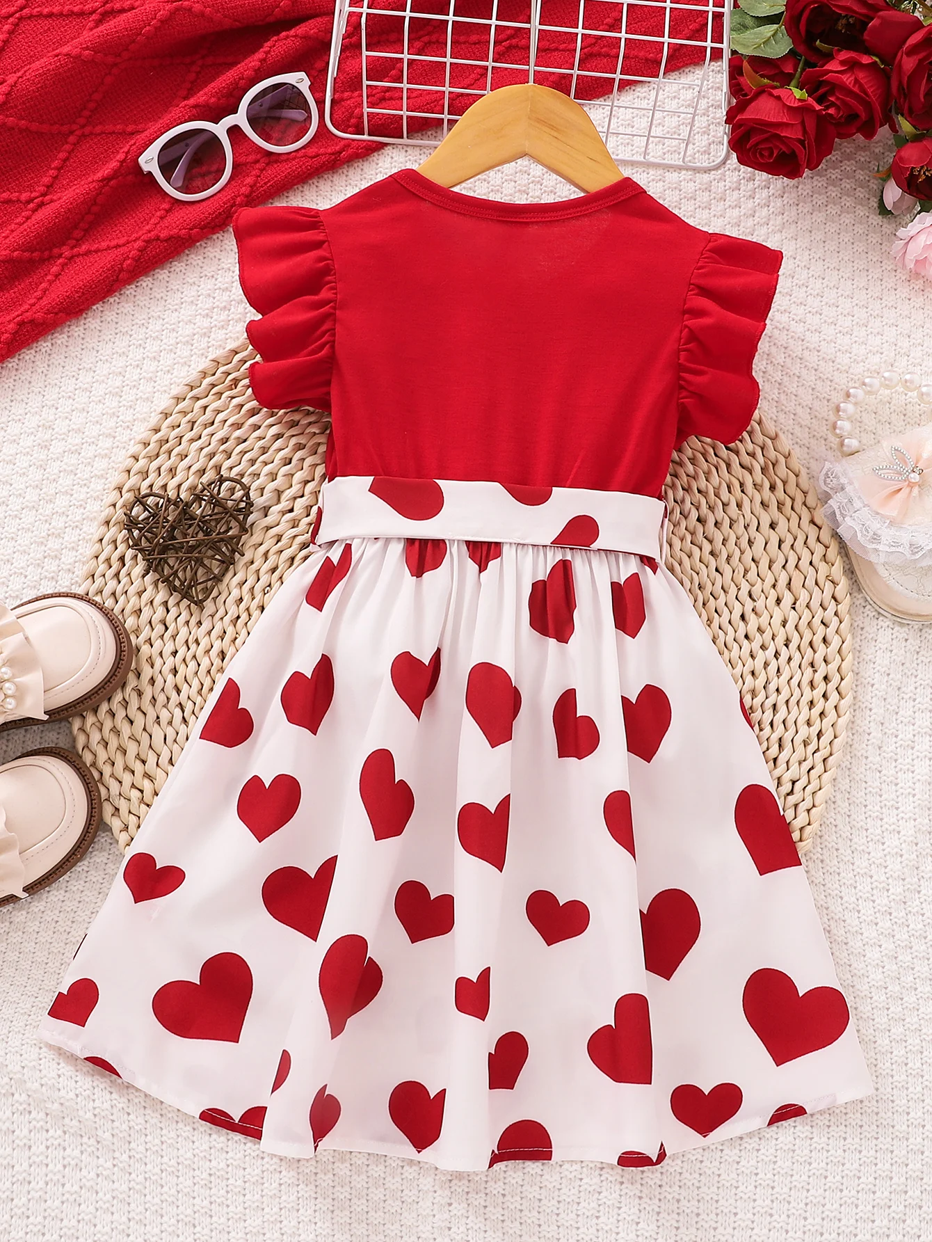 2026 Summer Cute Red Love Prin - đánh giá và giá Summer Loving Kids Clothing