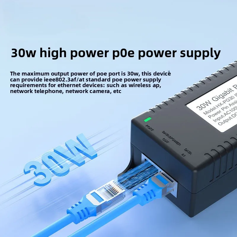 

Новый 2-портовый гигабитный удлинитель POE, 30 Вт, 1000 Мбит/с, повторитель PoE IEEE 802.3af/at для камеры, удлинитель диапазона