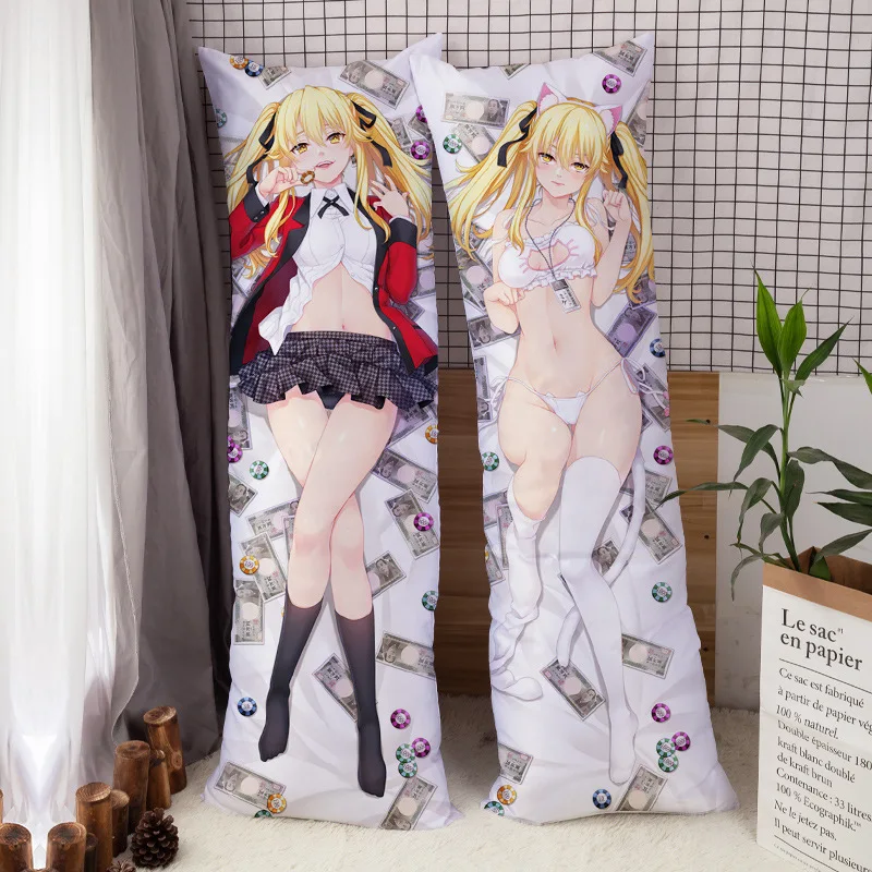 Japanese Anime Kakegurui Compulsive Gambler Jabami Yum Dakimakura Body Pillow Case Meari Saotome Hing Cushion Cover Gift