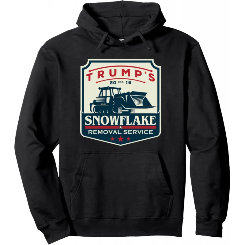 Trump's Snowflake Rmoval Service Funny Donald Trump 2024 Pullover Hoodie Loose men's and women's clothing