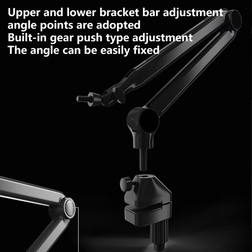 AA80 New Desktop Microphone Holder Press Adjustable Mic Cantilever Stand Suspension Boom Scissor for Live Streaming