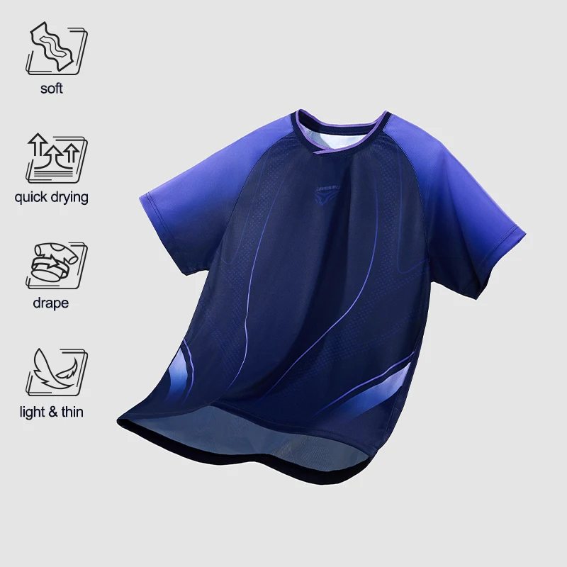 Kawasaki Badminton Clothing Match Series Professional Sports T-shirt Quick-drying Refreshing T shirt Man Woman K1C02-C1042