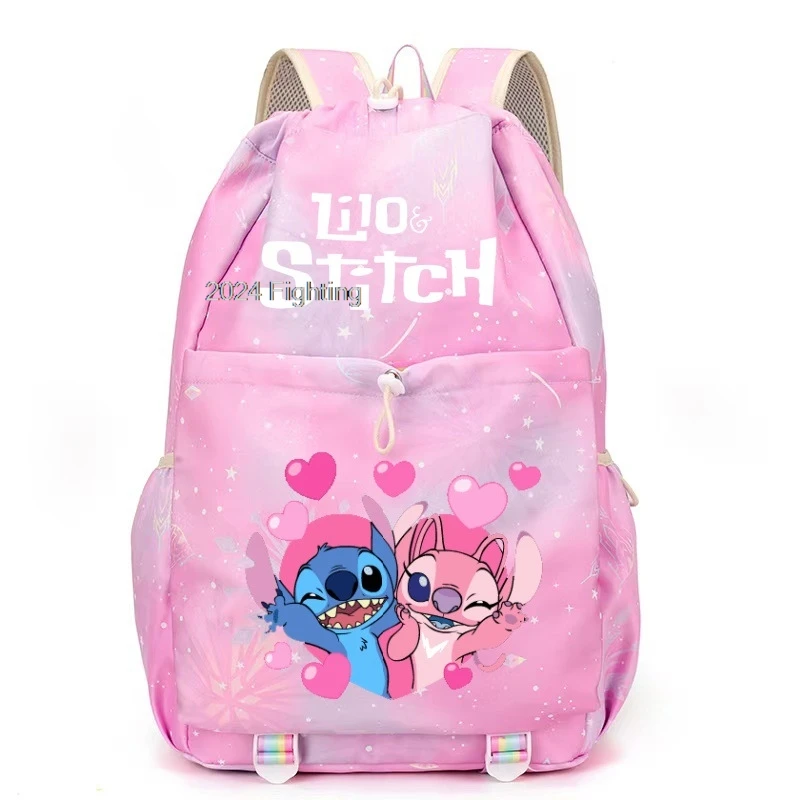 Lilo And Stitch School Bags Capacity Lightweight Backpack for School Kawaii Anime Colorful Travel Bag Student Girls Mochilas