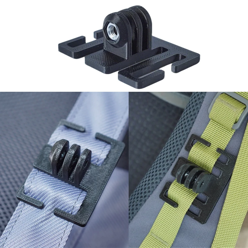 1PCS Action Camera Mount Base Backpack Shoulder Strap Fixing Clip M5 Interface Bracket 3D Printed Holder for DJI/Insta360/GoPro