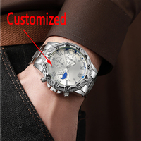 New waterproof fully automatic mechanical men's watch diving series stainless steel strap multi-function large dial men's watch