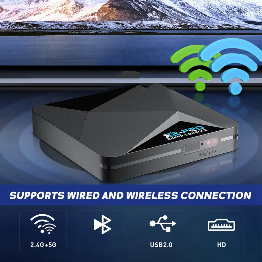 

Super Console X2 Pro Retro Smart Game Console Box TV Box 4K HD Классическая игровая консоль Game Box 256G EU PLUG DY
