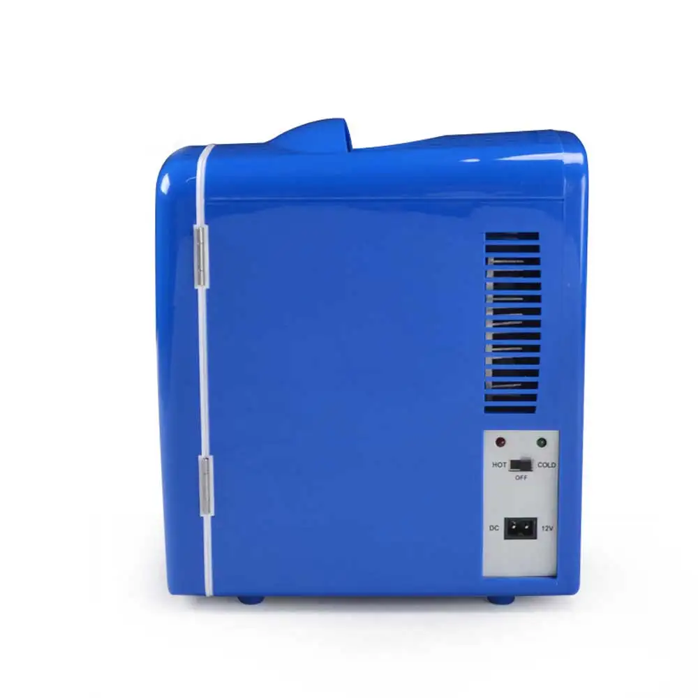 Refrigerador portátil para coche y hogar, refrigerador pequeño de una sola Puerta, doble uso, 4L