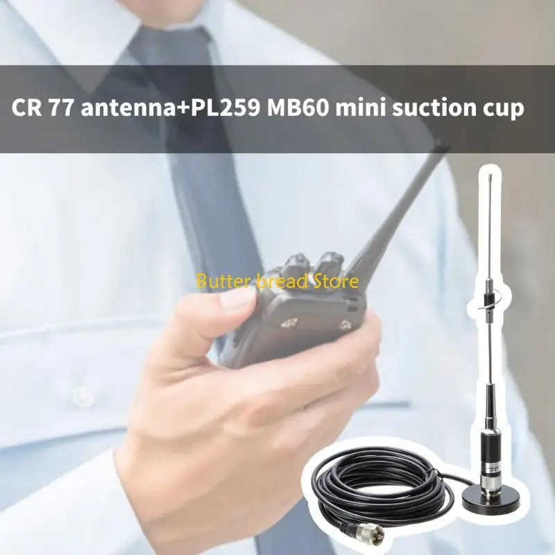 W89C CR-77 Antennas set Base Antennas Includes PL259 Connector & Small Base for Communication Professionals