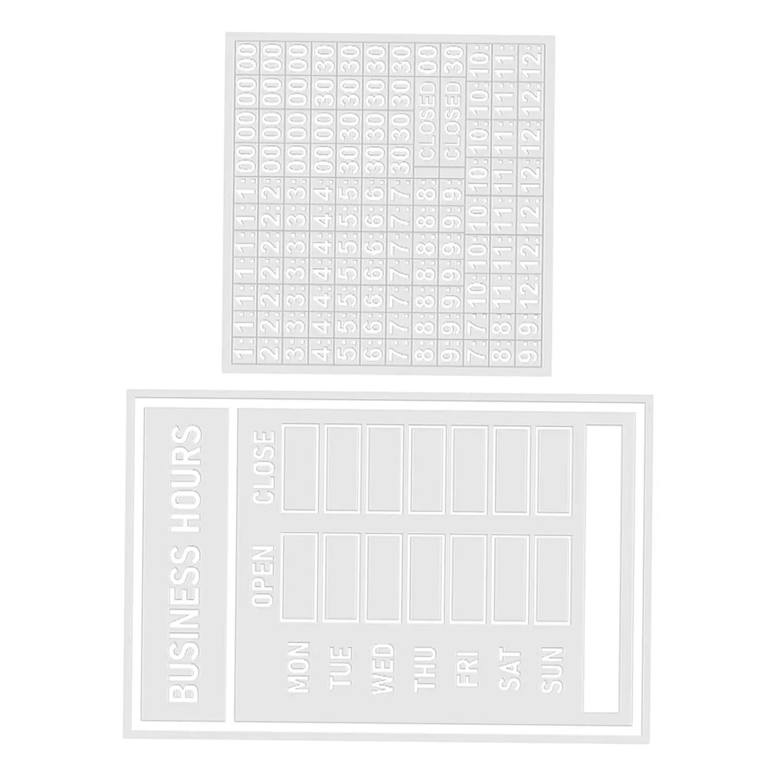 1Set Store Hours Sign Business Hours Sign Self-Adhesive Waterproof Fade Resistant Open Close for Glass Metal Door