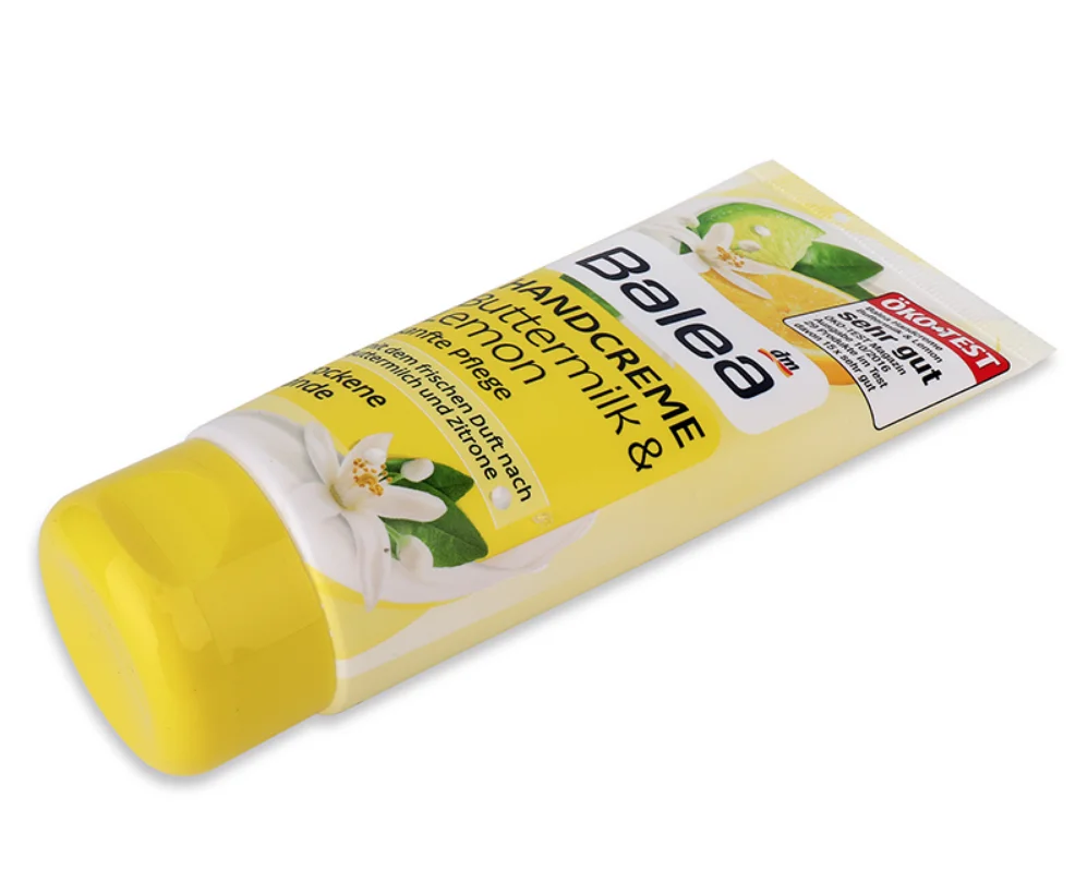 Balea-Crème de soin pour les mains au beurre de citron, pour les mains très sèches, SAP, sèche, apaise, nourrit, frigorigène, hydrate pendant 24 heures