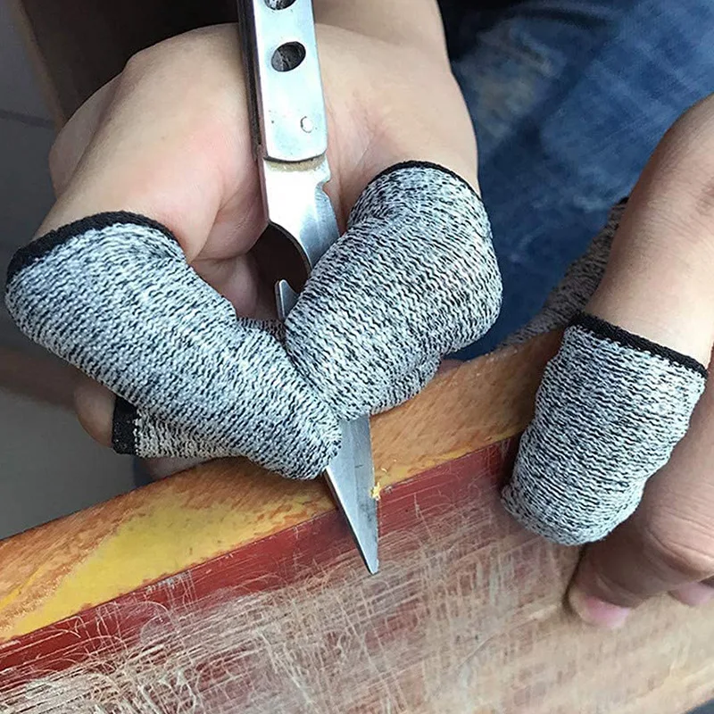 Level 5 Anti-Cut Finger Cover High-Strength Safety Flexible Anti Cut Fingertip Gloves Kitchen Tool Reusable and Durable