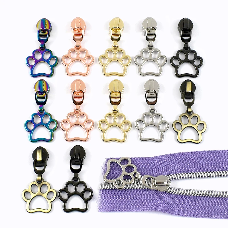 

5/10/20Pcs 5# Zipper Puller for Nylon Zips Closure Bag Zippers Slider Garment Zip Pull Head Repair Kits DIY Sewing Accessories