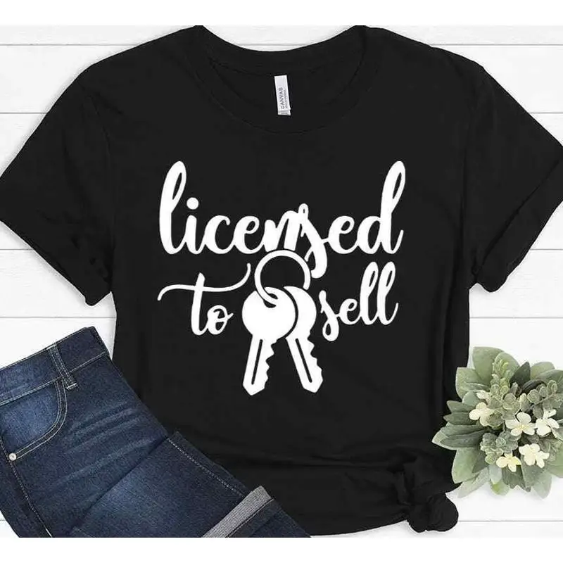 تي شيرت نسائي مرخص لبيع تي شيرت Real Estate Agent Realtor