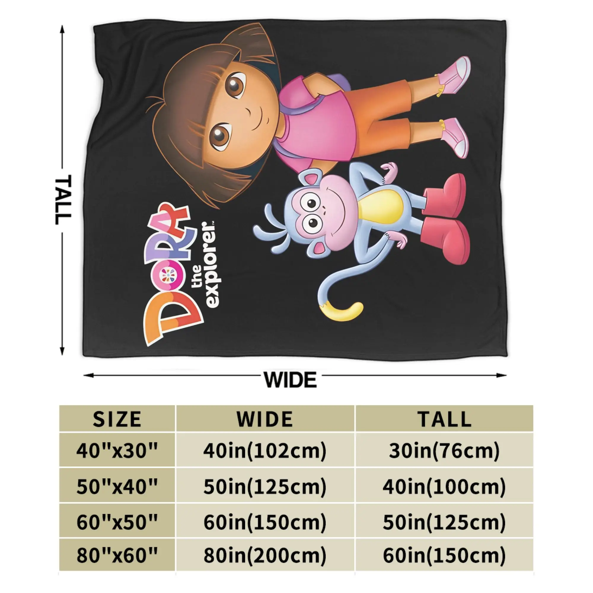 دورا المستكشف بطانية دافئة لينة الشارع الاتجاه أفخم الفراش يلقي للخارجية طائرة السفر الفانيلا المفرش غطاء السرير #6