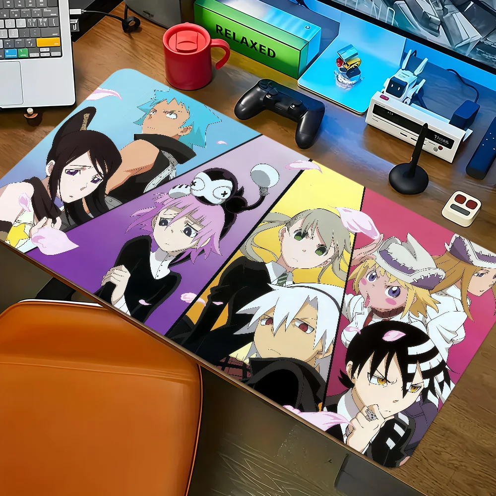 

classic anime manga hot B-Blackstar S-Soul Eater Non-slip Lockedge Thickened Desktop MousePad Large Gaming Office Student
