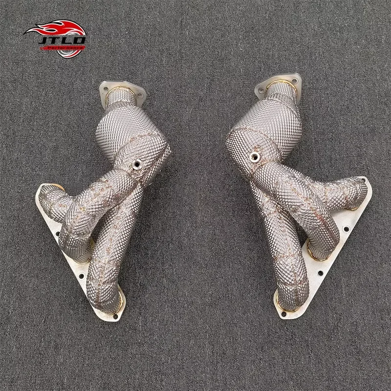 High Flow 200 Cell Catted Exhaust Header Manifold for Porsche 987.1 Boxster Cayman Durable Duty Precision Exhaust Pipe