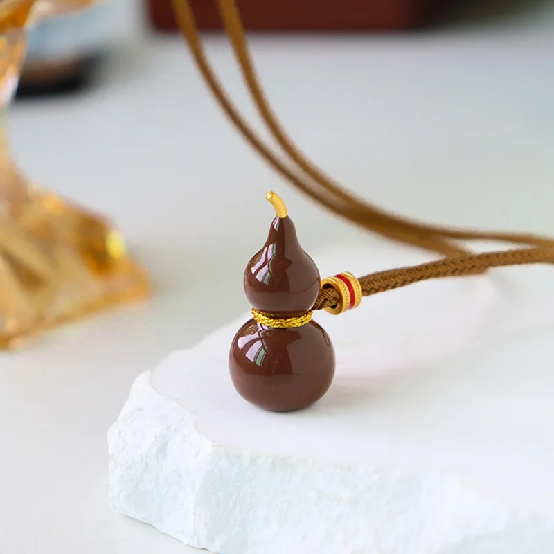 Fashion Jewelry Vintage Temperament Enamle Gourd Pendant Necklace For Women Party Gifts Delicate Design Accessories