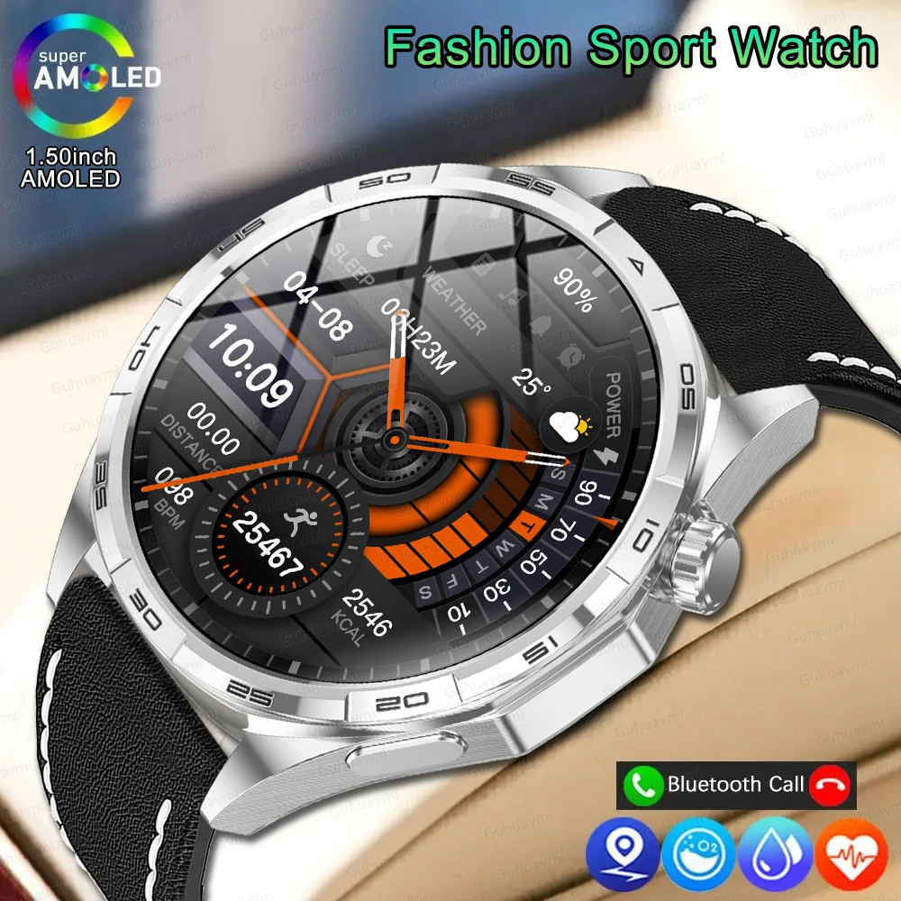 

2026 Smartwatch Men women HD AMOLED Screen GPS Motion Track Heart Rate Bluetooth Call IP68 Waterproof Smartwatch For Watch 6 Pro