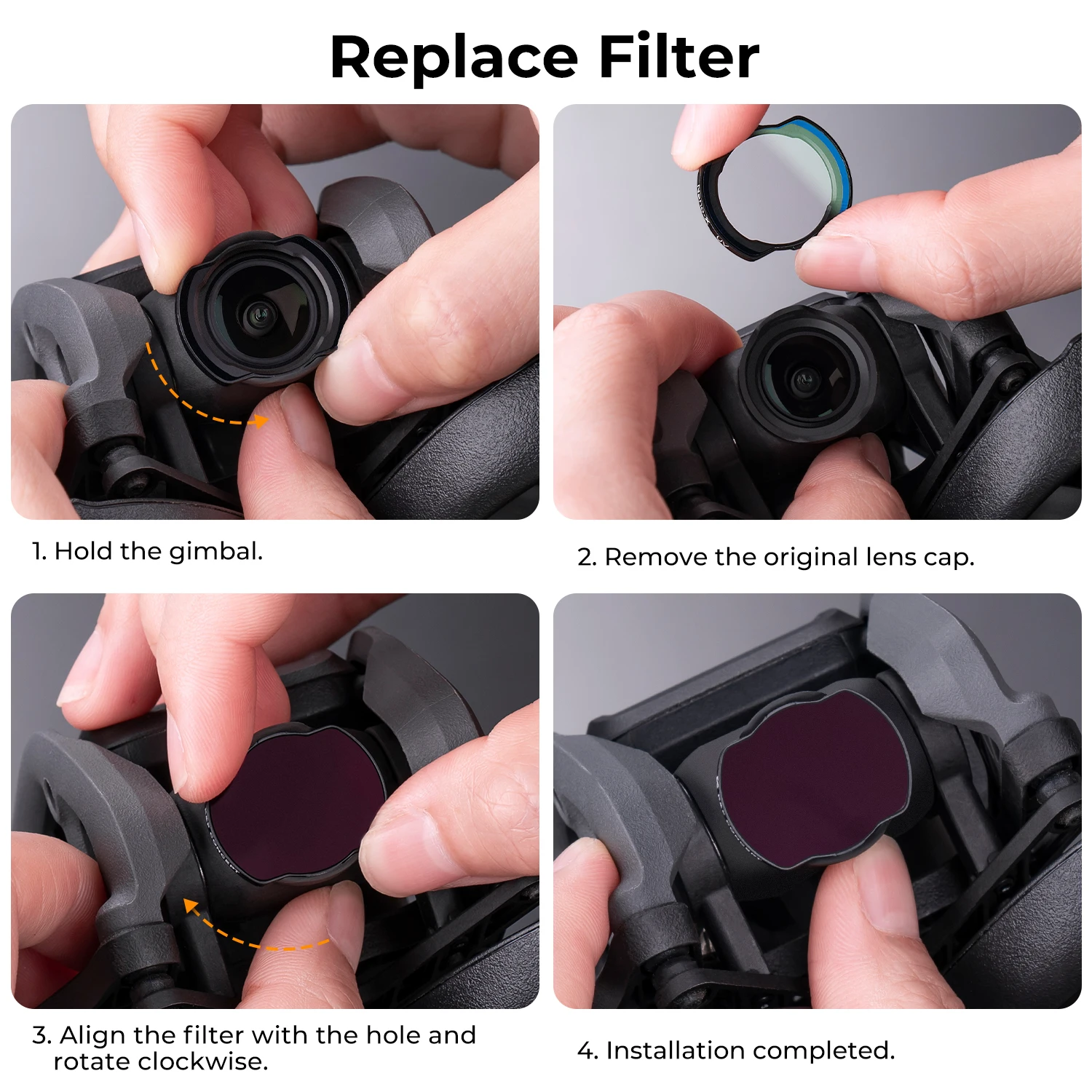 K&F Concept Filters Kit for DJI Avata Drone Filter Set 3pcs CPL ND8 ND16 Camera Optical Glass Lens DJI Drone Accessories Protect
