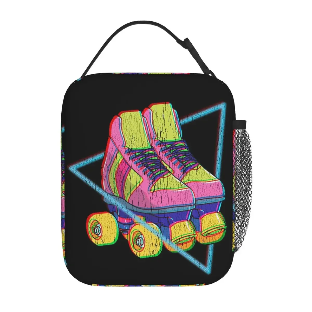 Retro Roller Skates Colorful Insulated Lunch Bag for Women Kids Leakproof Food Boxes Thermal Lunch Box Tote