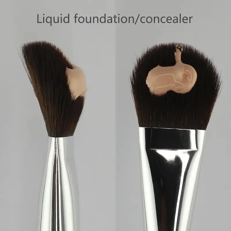 Tongue Shaped Makeup Blush Brushes 45° Angled Contour Concealer Brushes Nylon Bristles Flawless Foundation Blending Makeup Brush