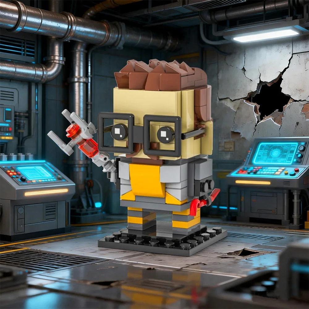 Bloques de Construcción MOC Half-Life 2 Gordon Freeman, Figuras de Acción de Gordon Freeman, Ladrillos DIY para Armar, Juguetes, Regalos de Cumpleaños para Niños