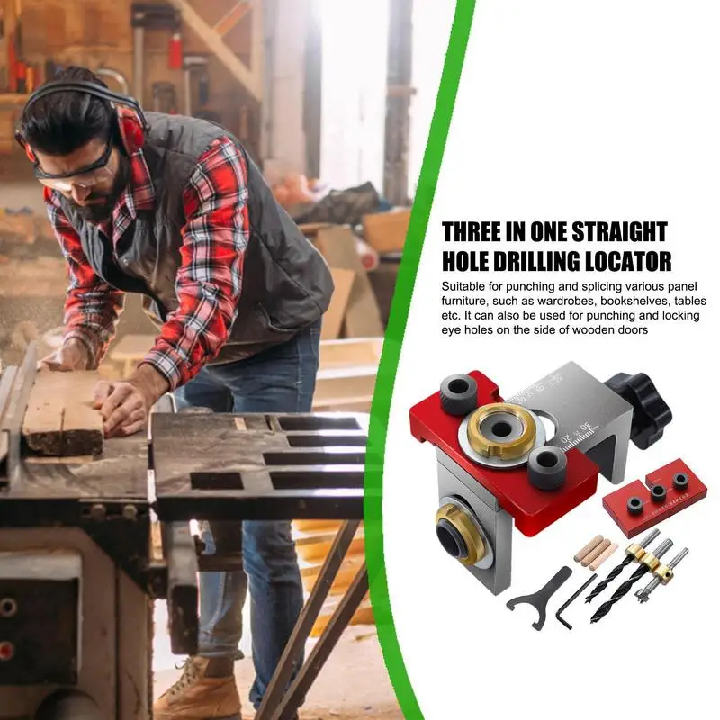 Woodworking Drill Locator Adjustable Drilling Guide Tool Professional Drilling Guide Power Tool Accessory Jigs For Woodworking