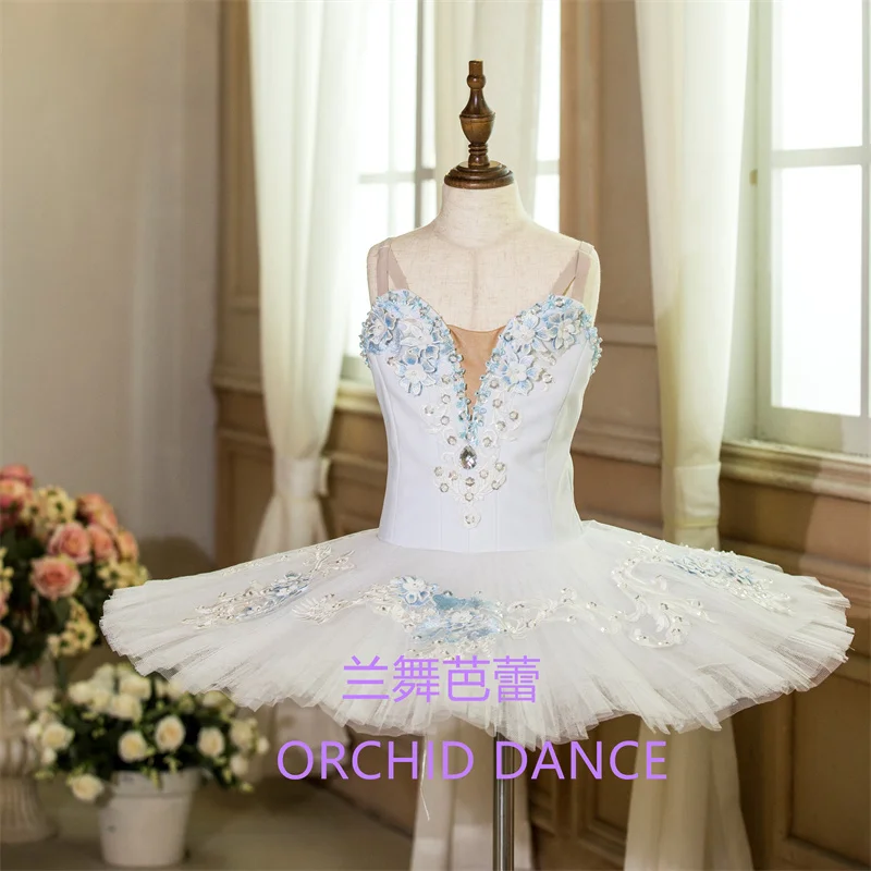 

Breathable Opaque High Quality Professional Custom Size Adult Girls White Bird Ballet Tutu Costumes