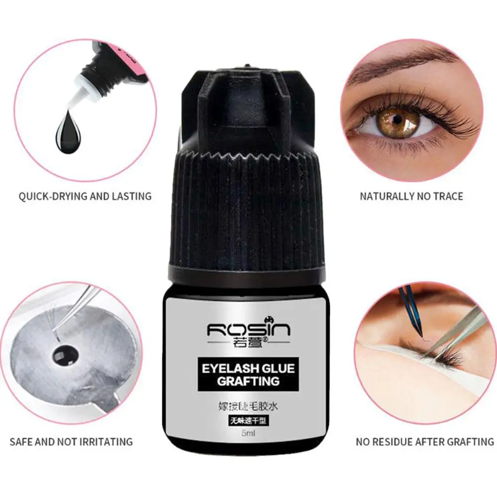5ml False Eyelash Glue Quick Dry Waterproof Lasting Eyelash Extension Glue Eyelash Glue Remover No Irritation Grafting