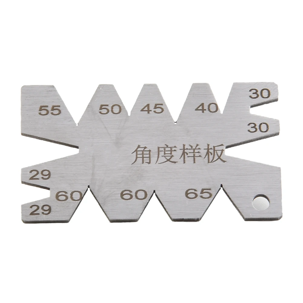 Cutting Threads Angle Gauge V Slots Stainless Iron 49x27x1.2mm 29/30/40/45/50/55/60/65° Template Turning Lathes