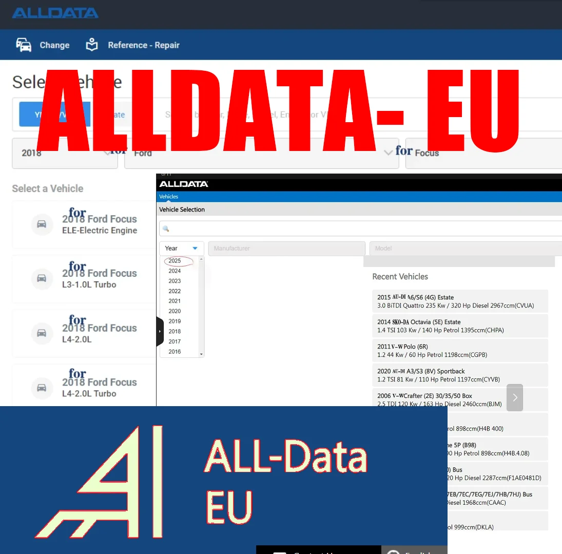 

New Online Account Software for Alldata EU Full Newest Wiring Diagrams Workshop for Car Database Support Mobile/PC Login