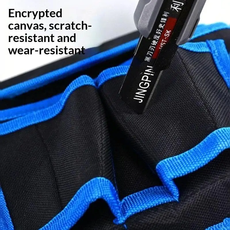 1 Stück Bohrmaschinen-Aufbewahrungstasche, einfache Werkzeugtasche zum Umhängen mit Gürtel, multifunktionale Hüfttasche für Elektriker-Reparaturen – Detail 13