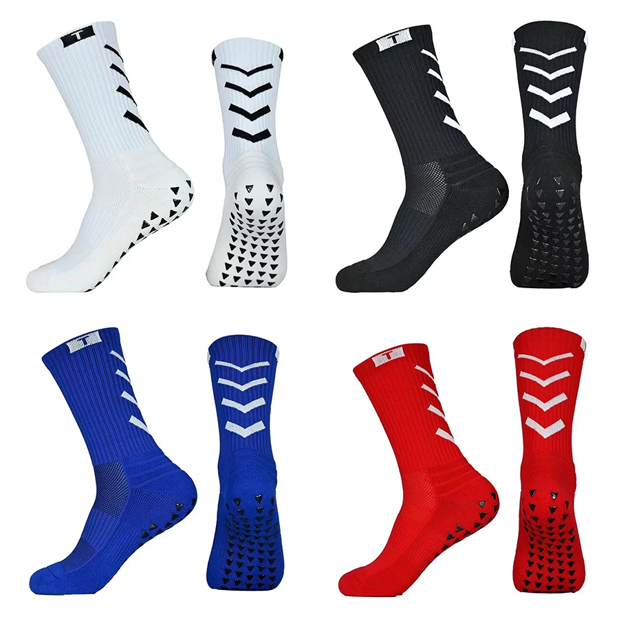 New Coming Anti Slip Football Socks Breathable Towel Bottom Adults Men Women Sports Soccer Socks Soft Cycling Grip Sock