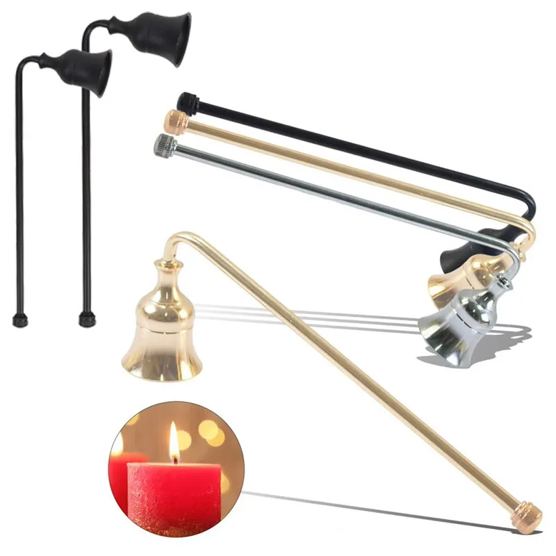 Candle Extinguishing Tool Candle Stopper Polished Surface Bell Shaped Extinguish Cover for Candle Lovers 3 Color Optional