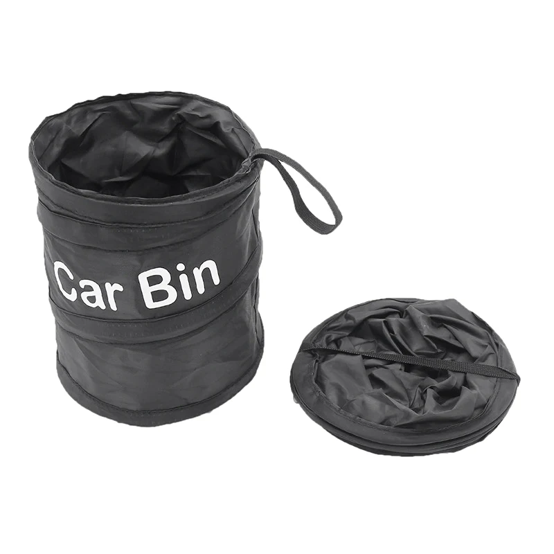 Collapsible Black Car Trash Can Pack Trash Bag Rubbish Waste Bin Little Leak Proof Car Garbage Bag Wastebasket